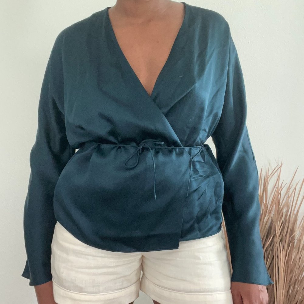Vince silk wrap top